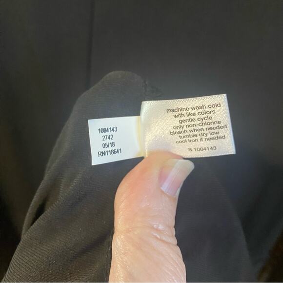 Lane Bryant Black Faux Wrap Dress plus size 16 - Picture 6 of 7